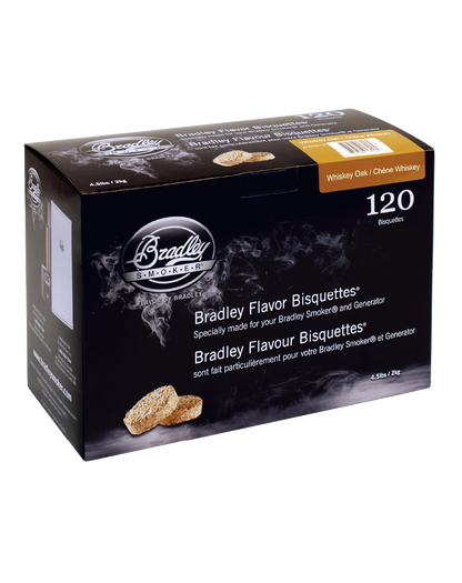 Whisky Oak Bisquettes for Bradley Smokers